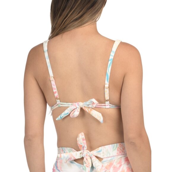 COSITA LINDA Multi Made In Colombia Triangle Swim Top With Beaded Details - Picture 2 of 2